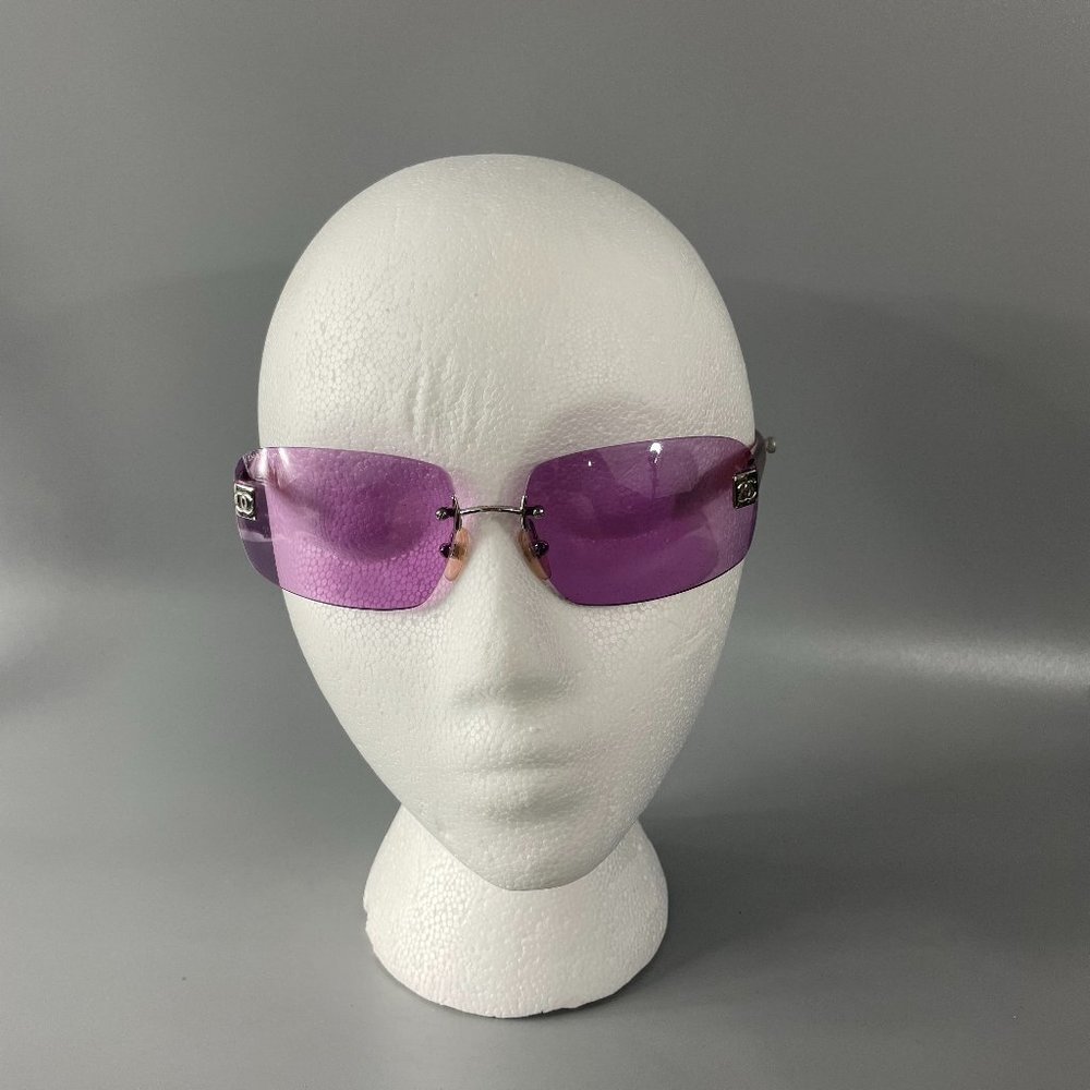 Vintage Chanel Pink Rimless Sunglasses